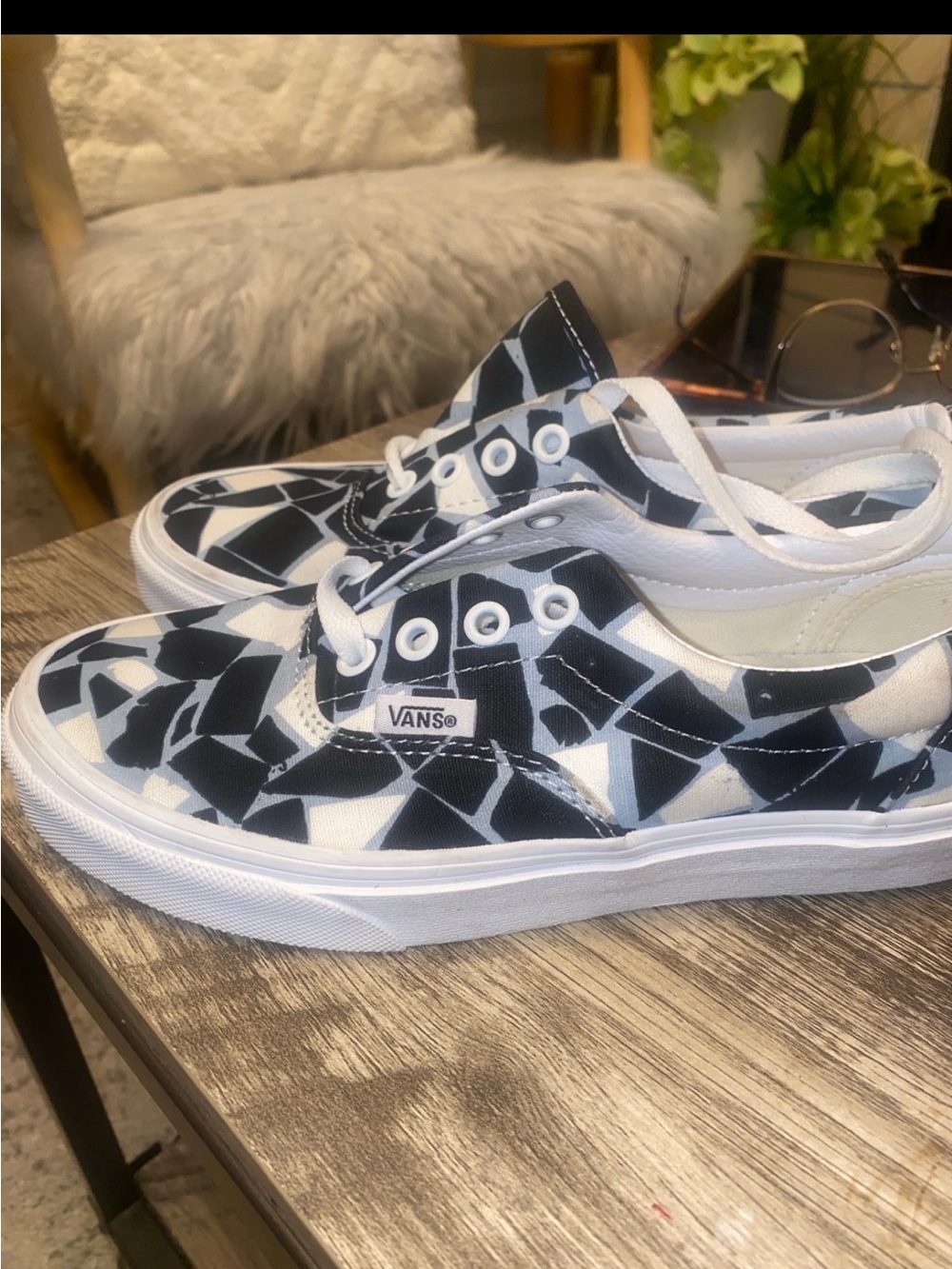 Vans Women's Era Mosaic checkboard canvas sneakers